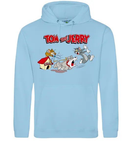 Женская толстовка (худи) Том і Джеррі та пес Голубой фото