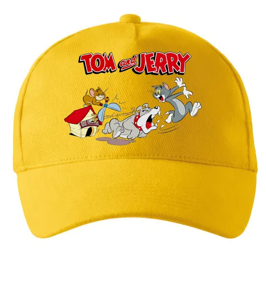 Кепка Том і Джеррі та пес Солнечно желтый фото