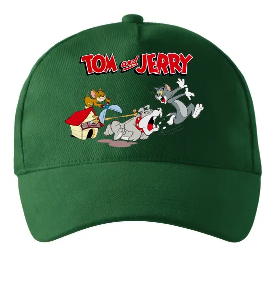 Кепка Том і Джеррі та пес Темно-зеленый фото