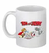 Чашка керамическая Том і Джеррі та пес Белый фото