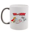 Чашка с цветной ручкой Том і Джеррі та пес Серебро фото