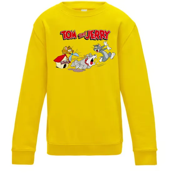 Детский Свитшот Том і Джеррі та пес Солнечно желтый фото