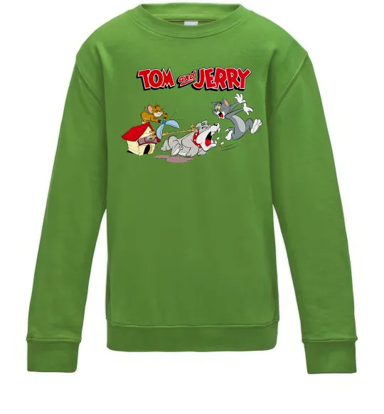 Детский Свитшот Том і Джеррі та пес Лаймовый фото