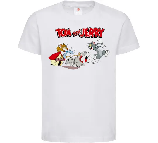 Детская футболка Том і Джеррі та пес Белый фото