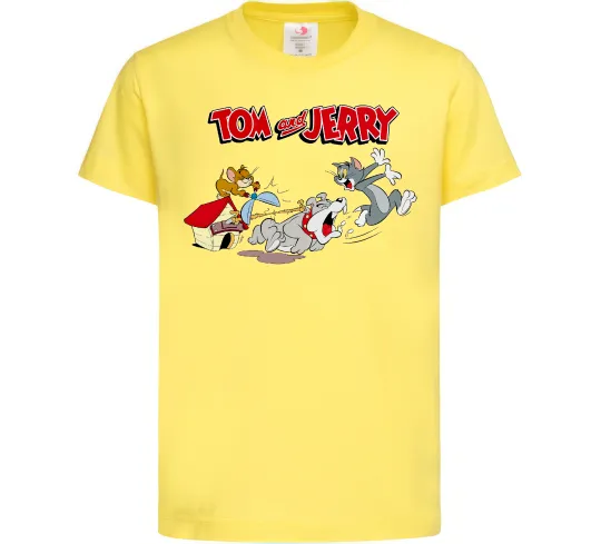 Детская футболка Том і Джеррі та пес Лимонный фото
