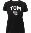 Женская премиум футболка Tom Черный фото