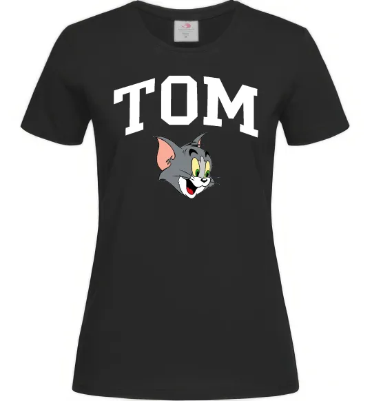 Женская футболка Tom Черный фото