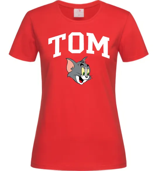 Женская футболка Tom Красный фото