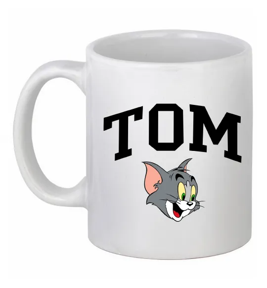 Чашка керамическая Tom Белый фото