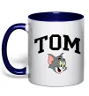 Чашка с цветной ручкой Tom Глубокий темно-синий фото