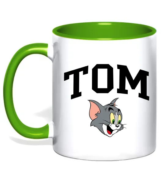 Чашка с цветной ручкой Tom Лаймовый фото