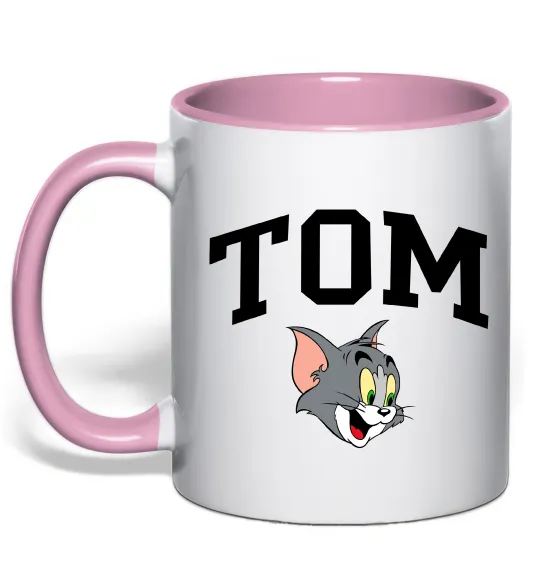 Чашка с цветной ручкой Tom Нежно розовый фото