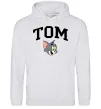 Мужская толстовка (худи) Tom Серый меланж фото
