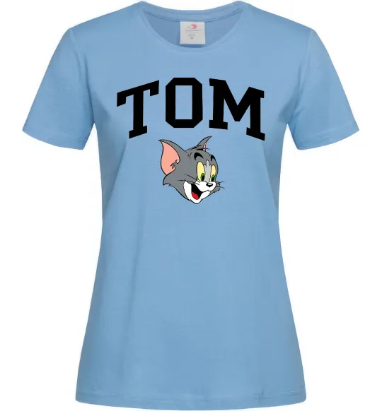 Женская футболка Tom Голубой фото