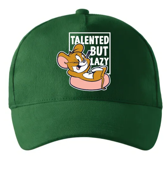 Кепка Talented but lazy Темно-зеленый фото