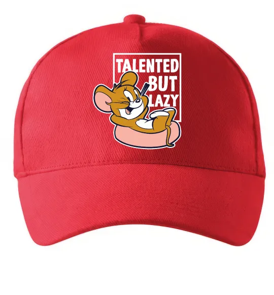 Кепка Talented but lazy Красный фото