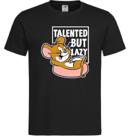 Мужская футболка Talented but lazy Черный фото
