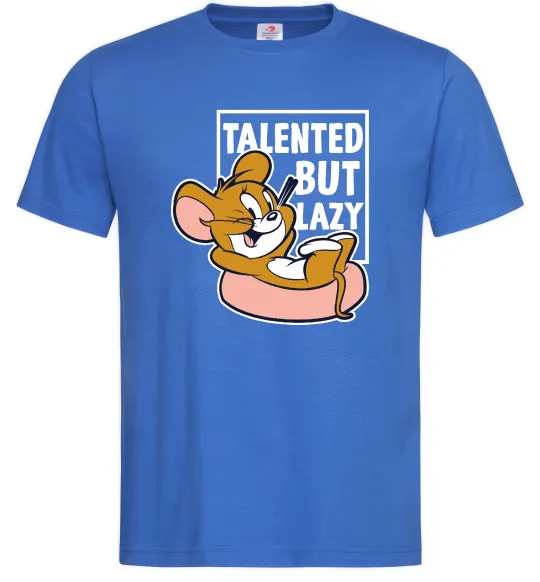 Мужская футболка Talented but lazy Ярко-синий фото
