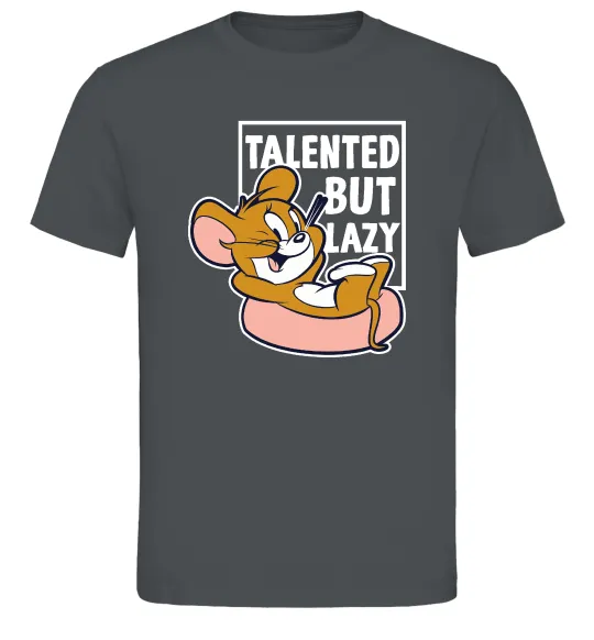 Мужская футболка Talented but lazy Графит фото