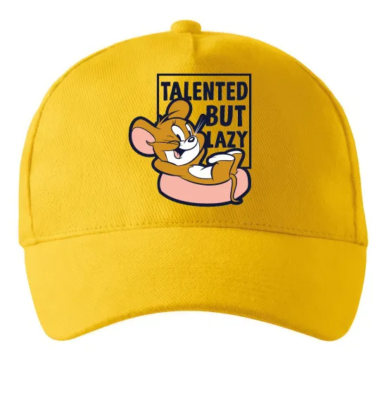 Кепка Talented but lazy Солнечно желтый фото