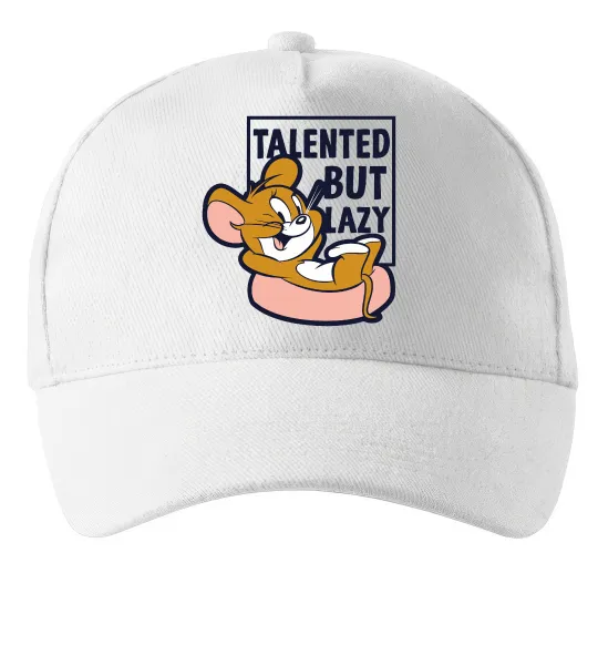 Кепка Talented but lazy Белый фото