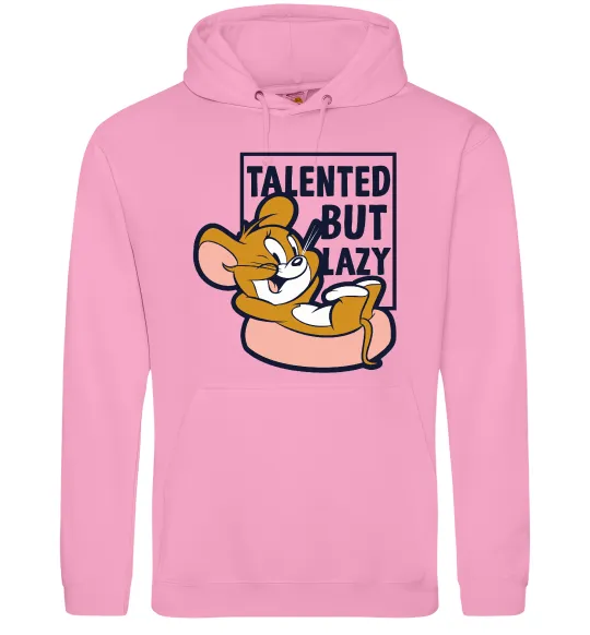 Мужская толстовка (худи) Talented but lazy Розовый фото