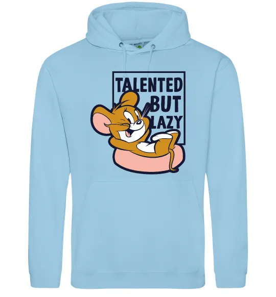 Мужская толстовка (худи) Talented but lazy Голубой фото