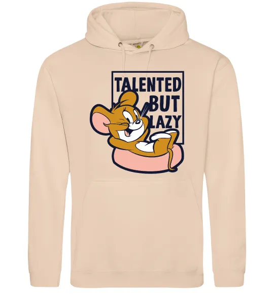 Женская толстовка (худи) Talented but lazy Песочный фото