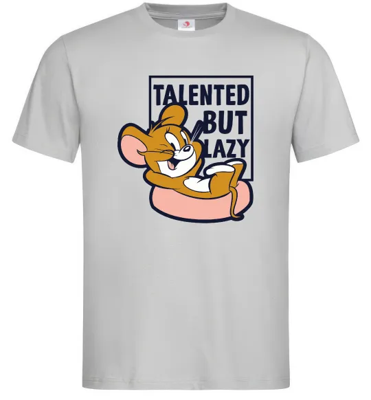 Мужская футболка Talented but lazy Серый фото