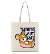 Эко-сумка Talented but lazy Бежевый фото