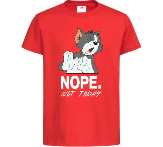 Детская футболка Nope Not today Красный фото