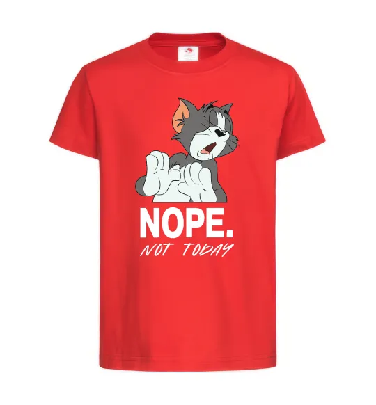 Детская футболка Nope Not today Красный фото