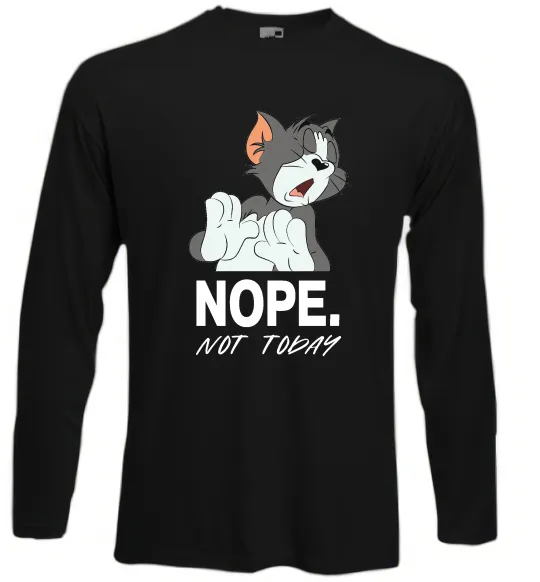 Лонгслив Nope Not today Черный фото