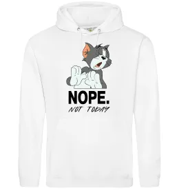 Мужская толстовка (худи) Nope Not today Белый фото