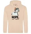 Мужская толстовка (худи) Nope Not today Песочный фото