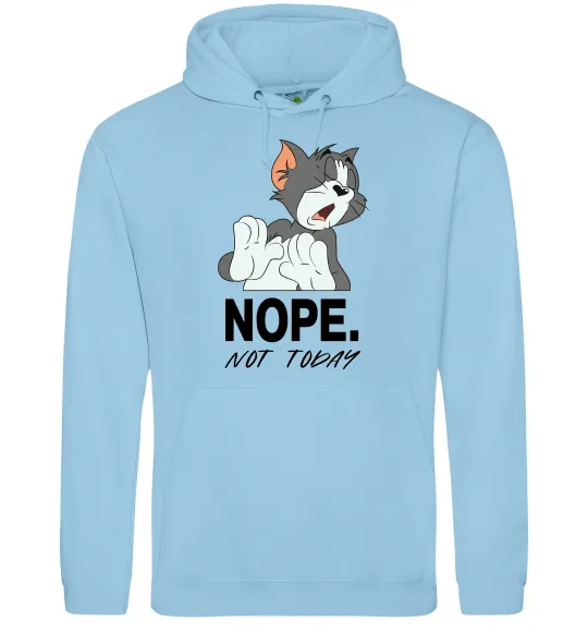 Мужская толстовка (худи) Nope Not today Голубой фото