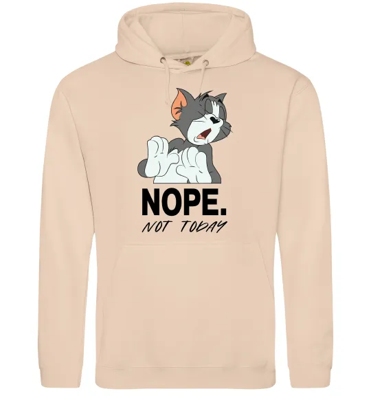 Женская толстовка (худи) Nope Not today Песочный фото
