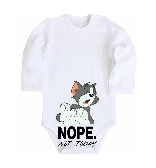 Детский боди Nope Not today Белый фото