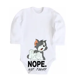 Дитячий бодік Nope Not today Білий фото