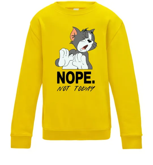 Детский Свитшот Nope Not today Солнечно желтый фото