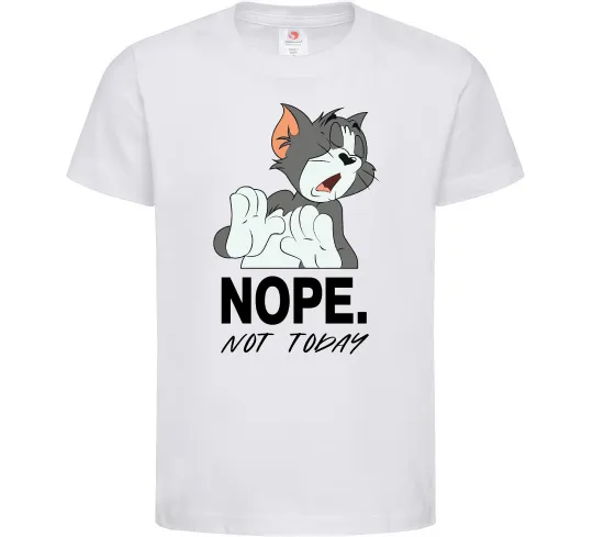 Детская футболка Nope Not today Белый фото