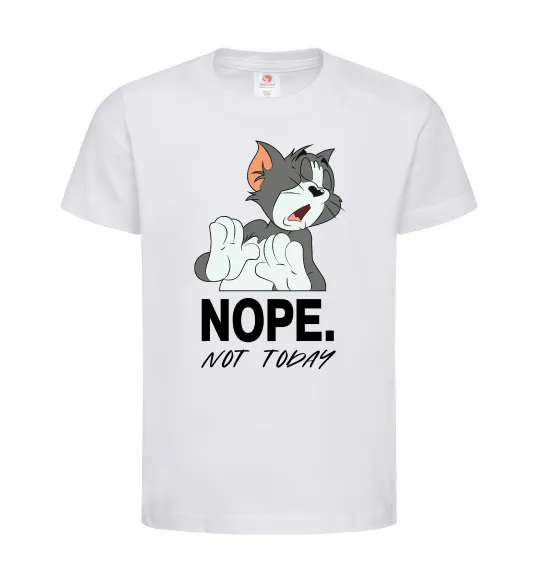 Детская футболка Nope Not today Белый фото