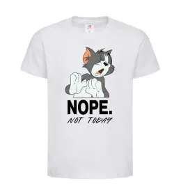 Детская футболка Nope Not today Белый фото