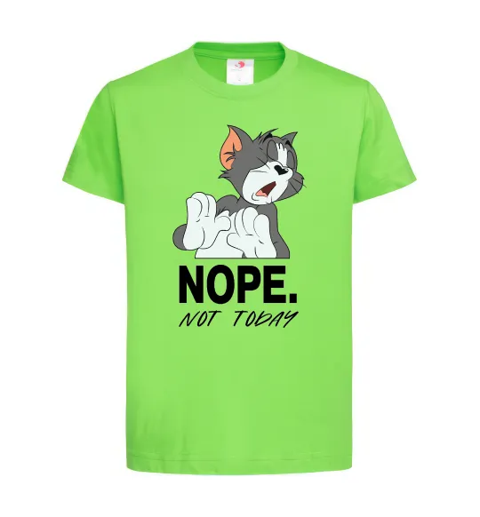 Детская футболка Nope Not today Лаймовый фото