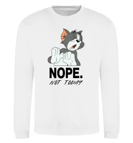 Світшот Nope Not today Білий фото