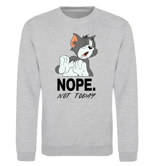 Свитшот Nope Not today Серый меланж фото