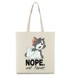Эко-сумка Nope Not today Бежевый фото