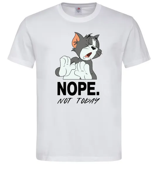 Мужская футболка Nope Not today Белый фото