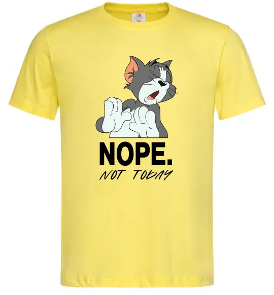 Мужская футболка Nope Not today Лимонный фото