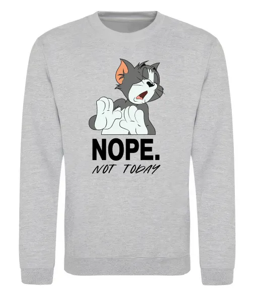 Свитшот Nope Not today Серый меланж фото